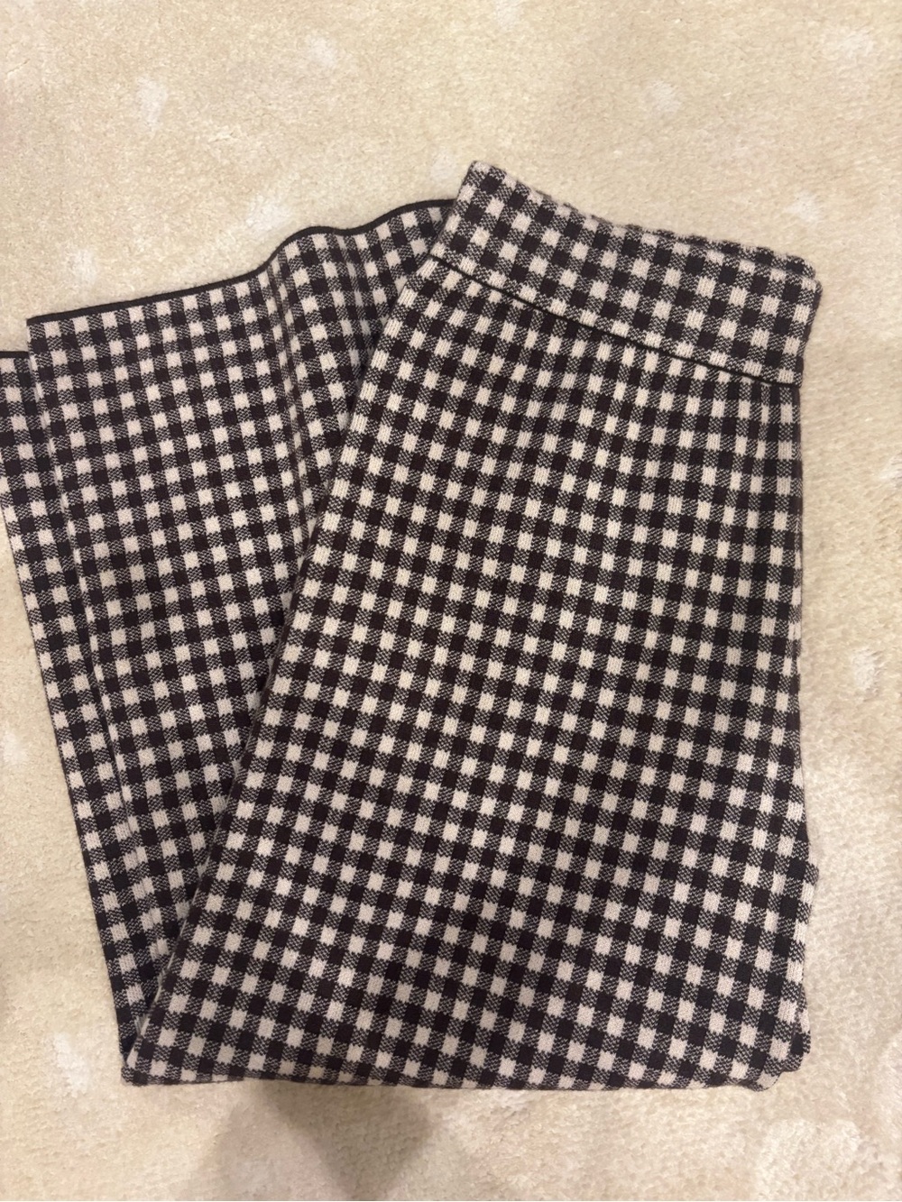 Gabby Isabella Brown and White Gingham Women’s Pants